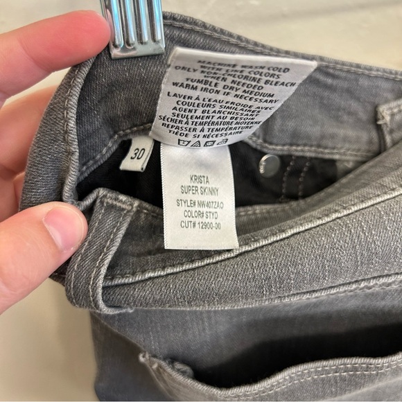 Hudson Krista Super Skinny Jeans Gray Denim Distressed Women’s Size 30 - Picture 12 of 12